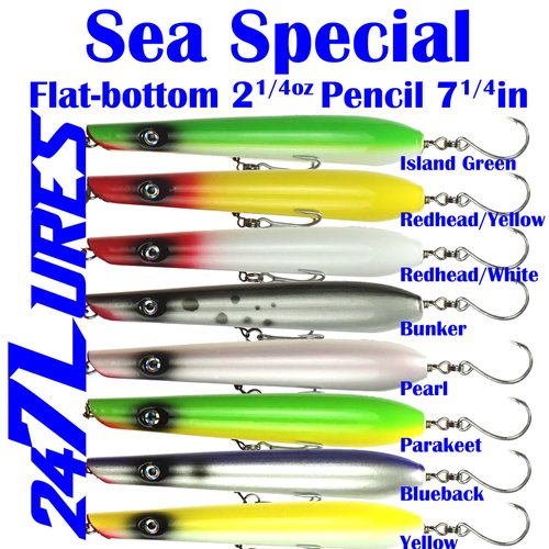 24/7 Lures - 7.25in Sea Special Pencil Popper