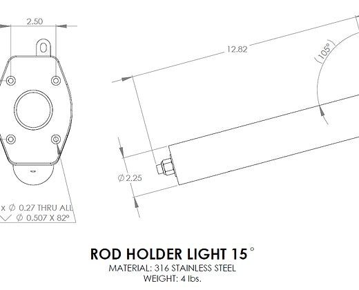 J&L - 15-Degree Swivel Rod Holder