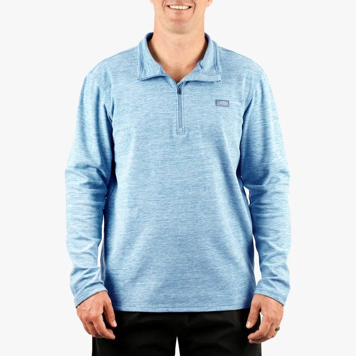 aftco-coastal-layer-quarter-zip-air-force-blue-heather-front