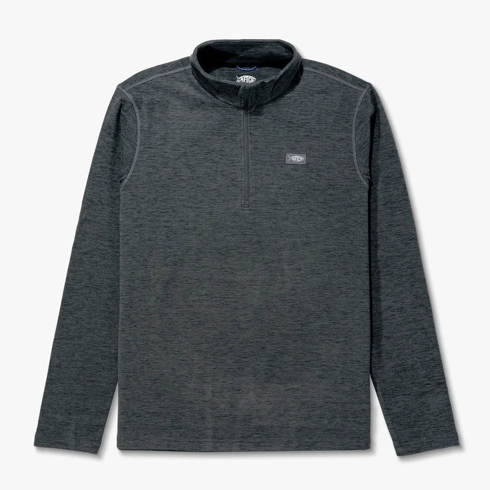 aftco-coastal-layer-quarter-zip-black-heather-front