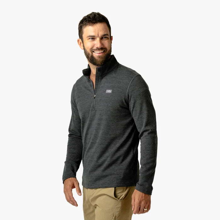 aftco-coastal-layer-quarter-zip-black-heather-model-side