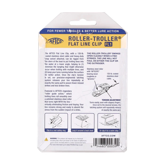 AFTCO - Roller Troller Flat Line Clip