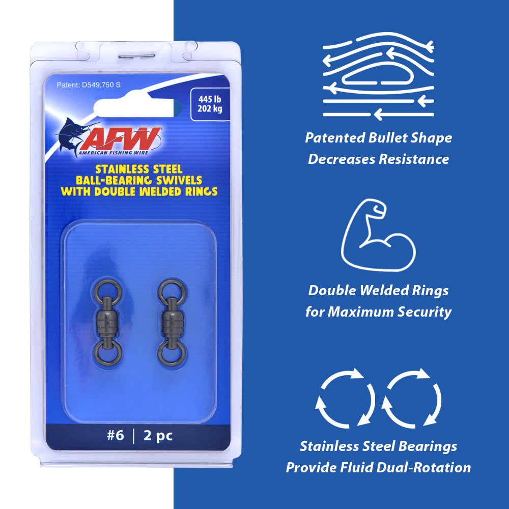 AFW - Stainless Steel Ball Bearing Swivels with Double Welded Rings