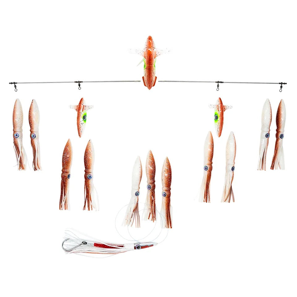 chatterlures 36in wingman side tracker spreader bar calamari