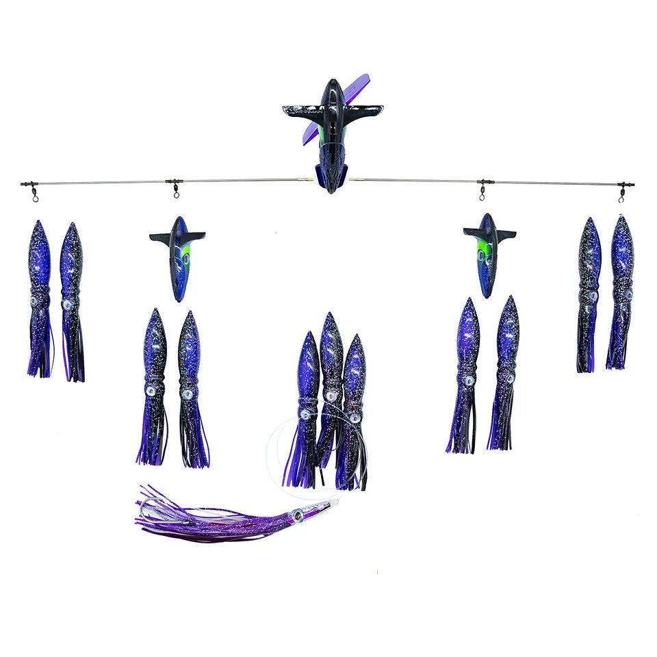 chatterlures 36in wingman side tracker spreader bar purple