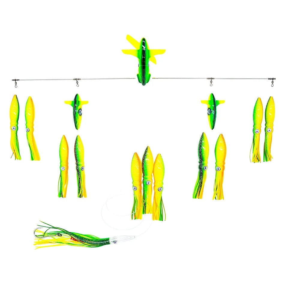 chatterlures 36in wingman side tracker spreader bar zucchini
