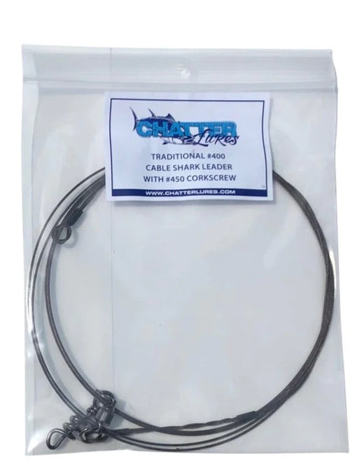 cable for fishing lures ChatterLures - 400lb Cable Shark Leaders - 400lb
