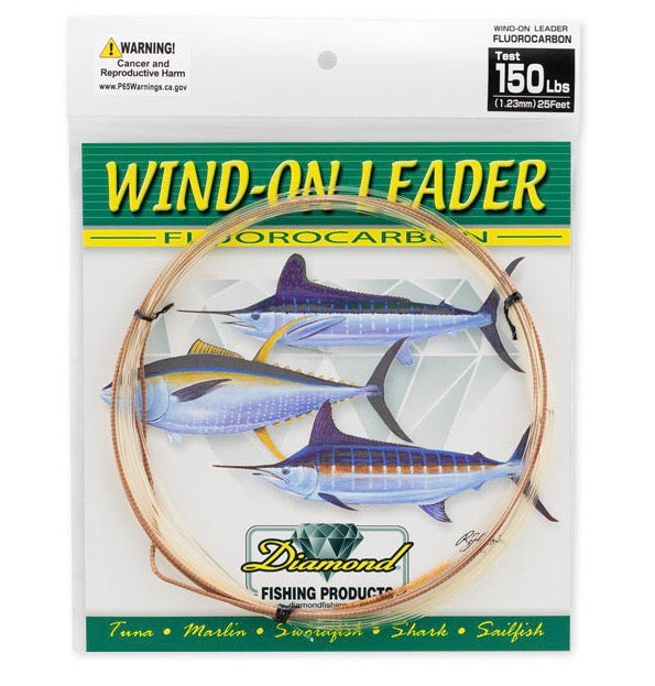 Diamond - 25ft Fluorocarbon Wind-On Leaders