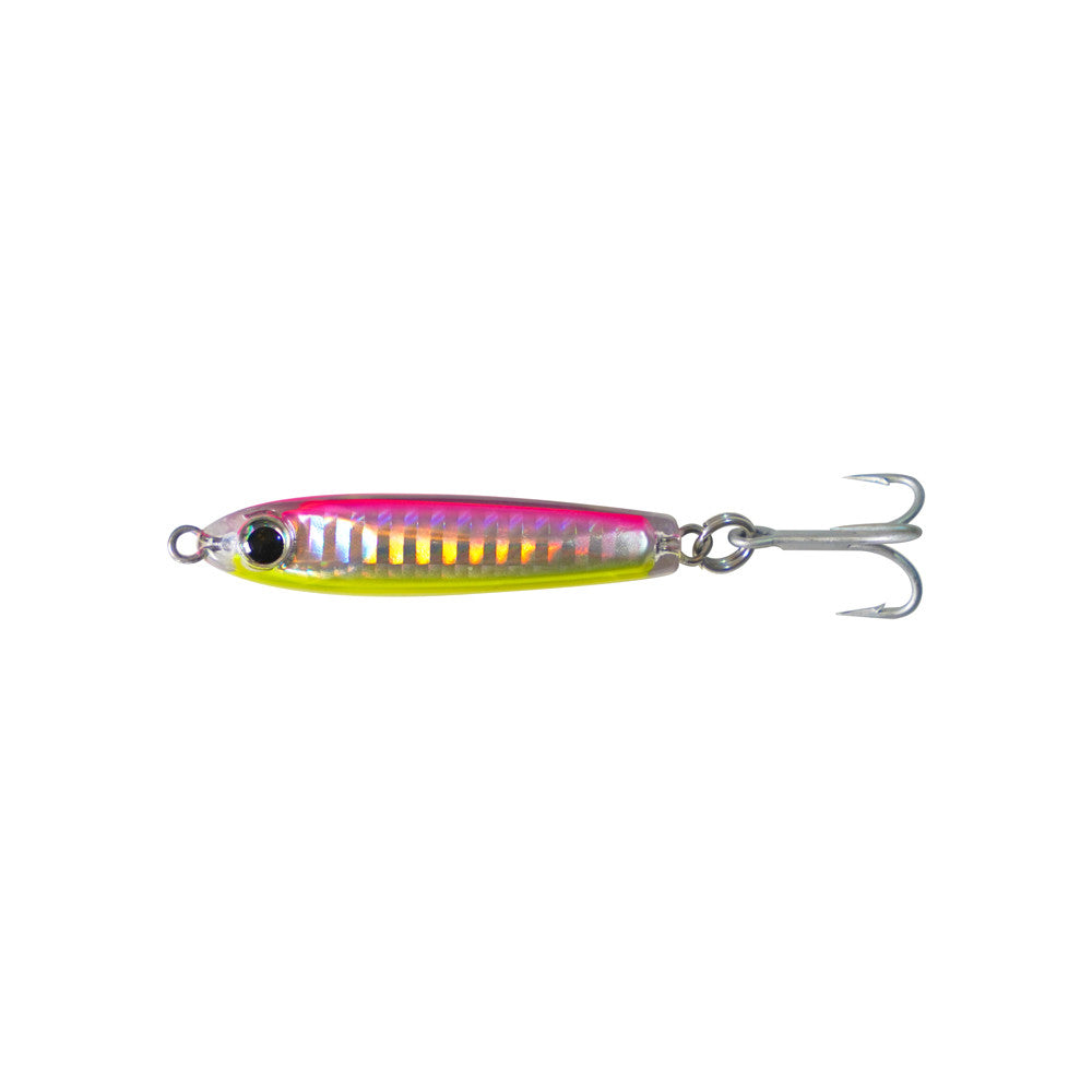 game-on-lures-treble-hook-exo-epoxy-jig-34-212in-electric-chicken