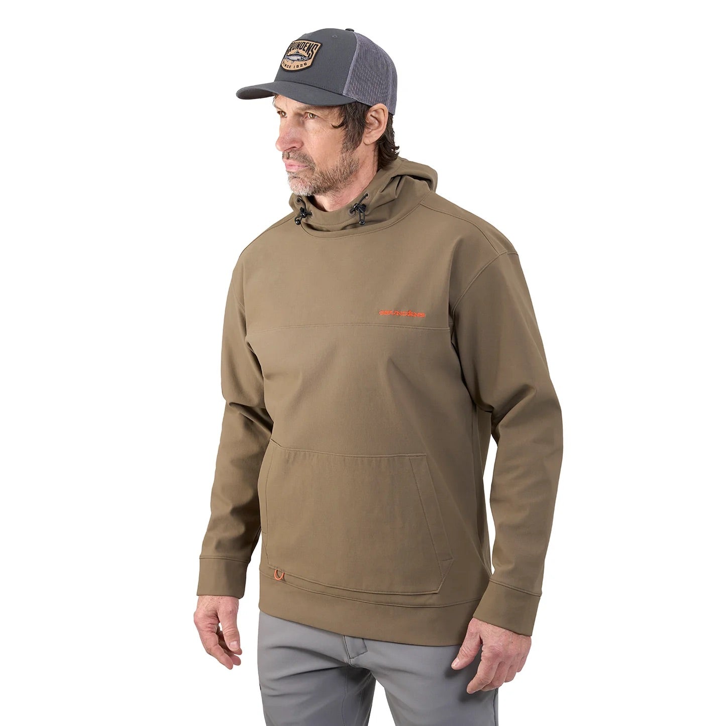 grundens-kryall-hoodie-otter-model-side