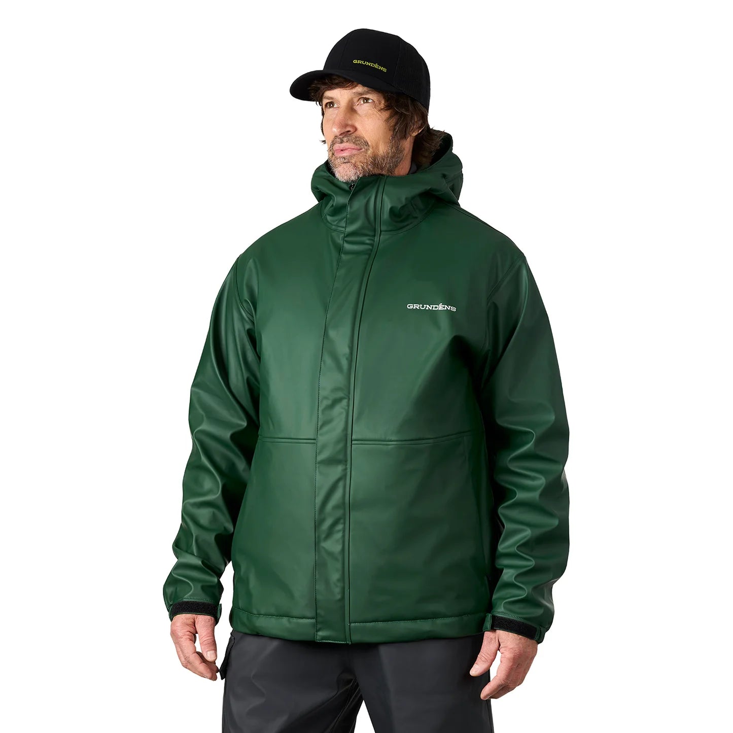 grundens-neptune-thermo-jacket-green-model-side