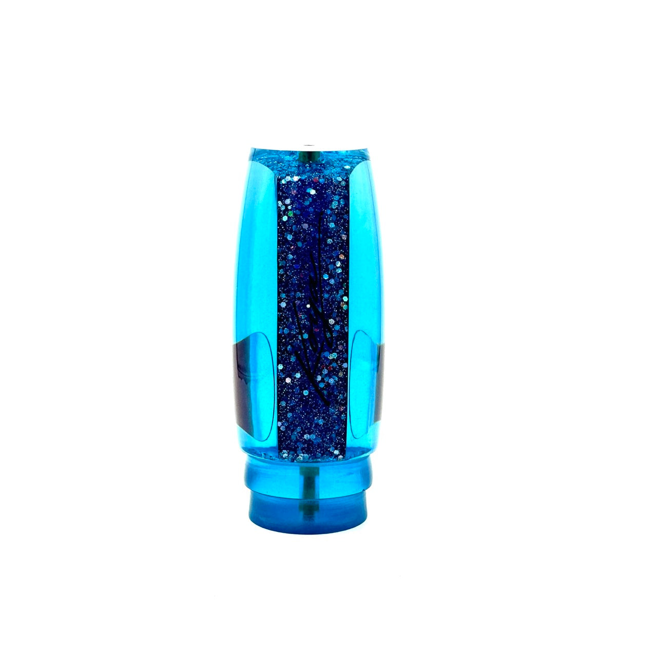 koya-lures-double-plunger-blue-resin-holo-silver-glitter-bottom