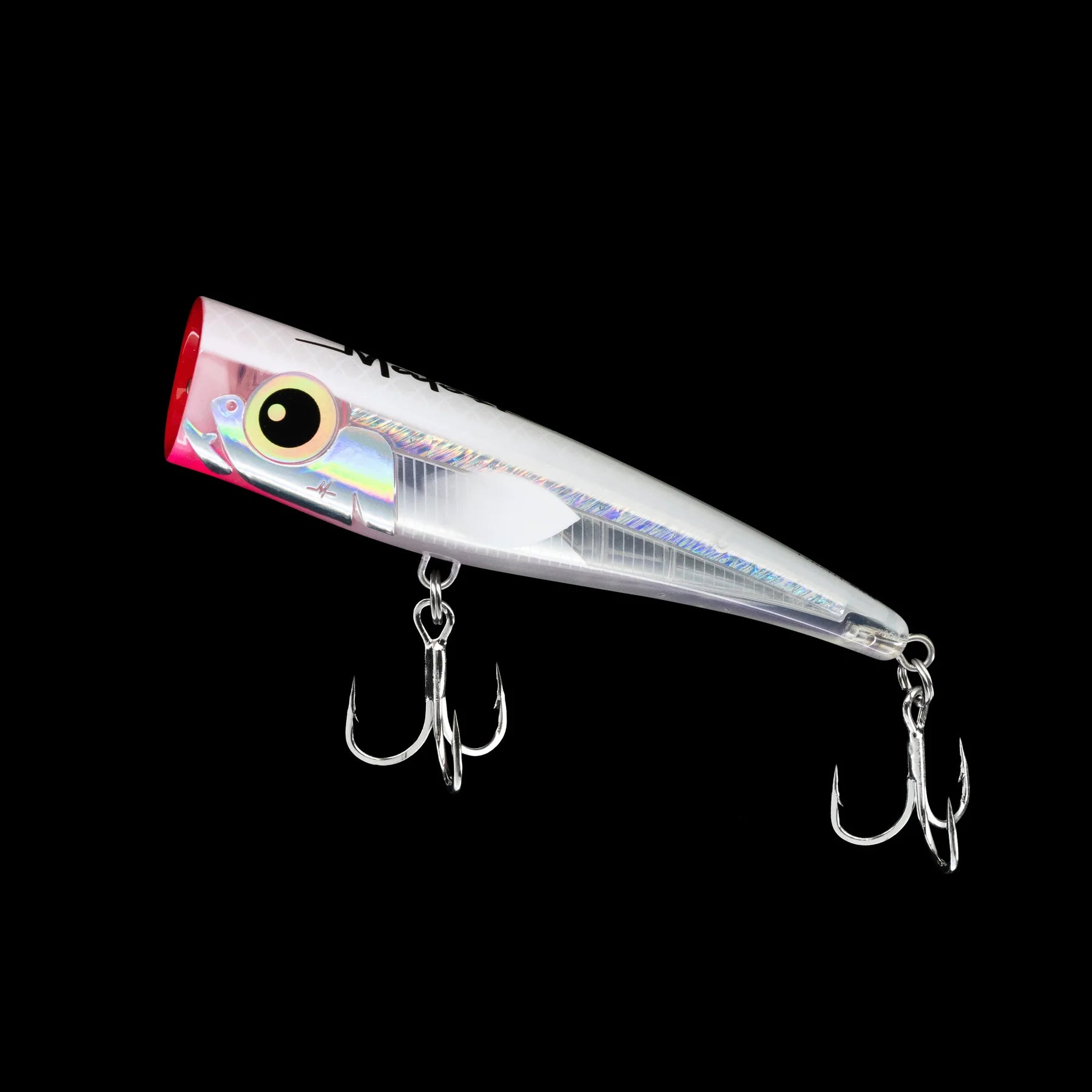 malosi-lures-staple-tyrant-surface-popper-150mm-albino