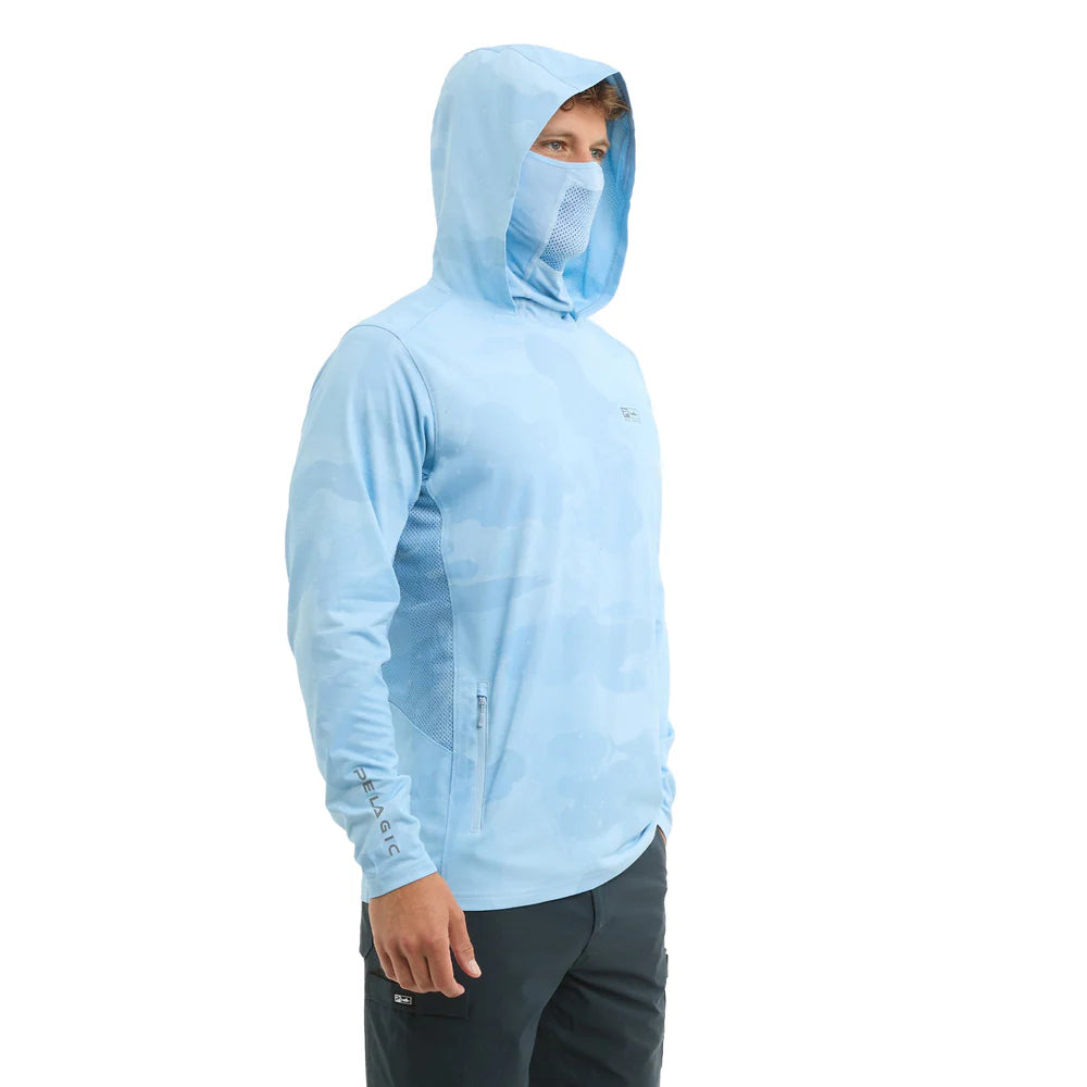pelagic-exo-tech-hooded-performance-fishing-shirt-light-blue-model-right-hood