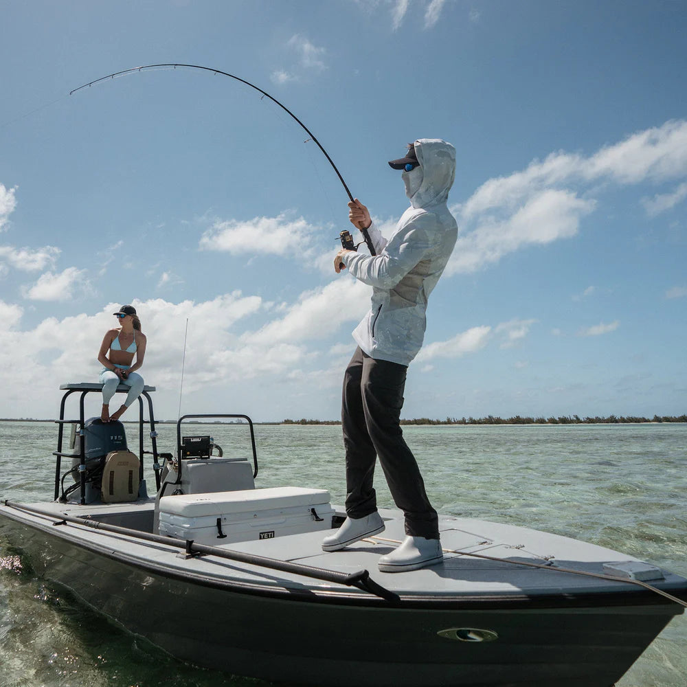pelagic-exo-tech-hooded-performance-fishing-shirt-light-grey-lifestyle-2