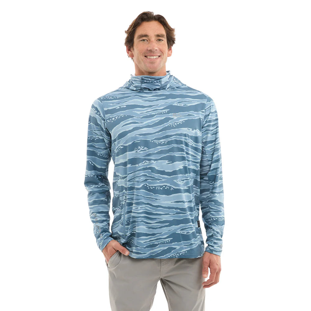 pelagic-exo-tech-hooded-performance-fishing-shirt-petrol-wahoo-camo-model-front