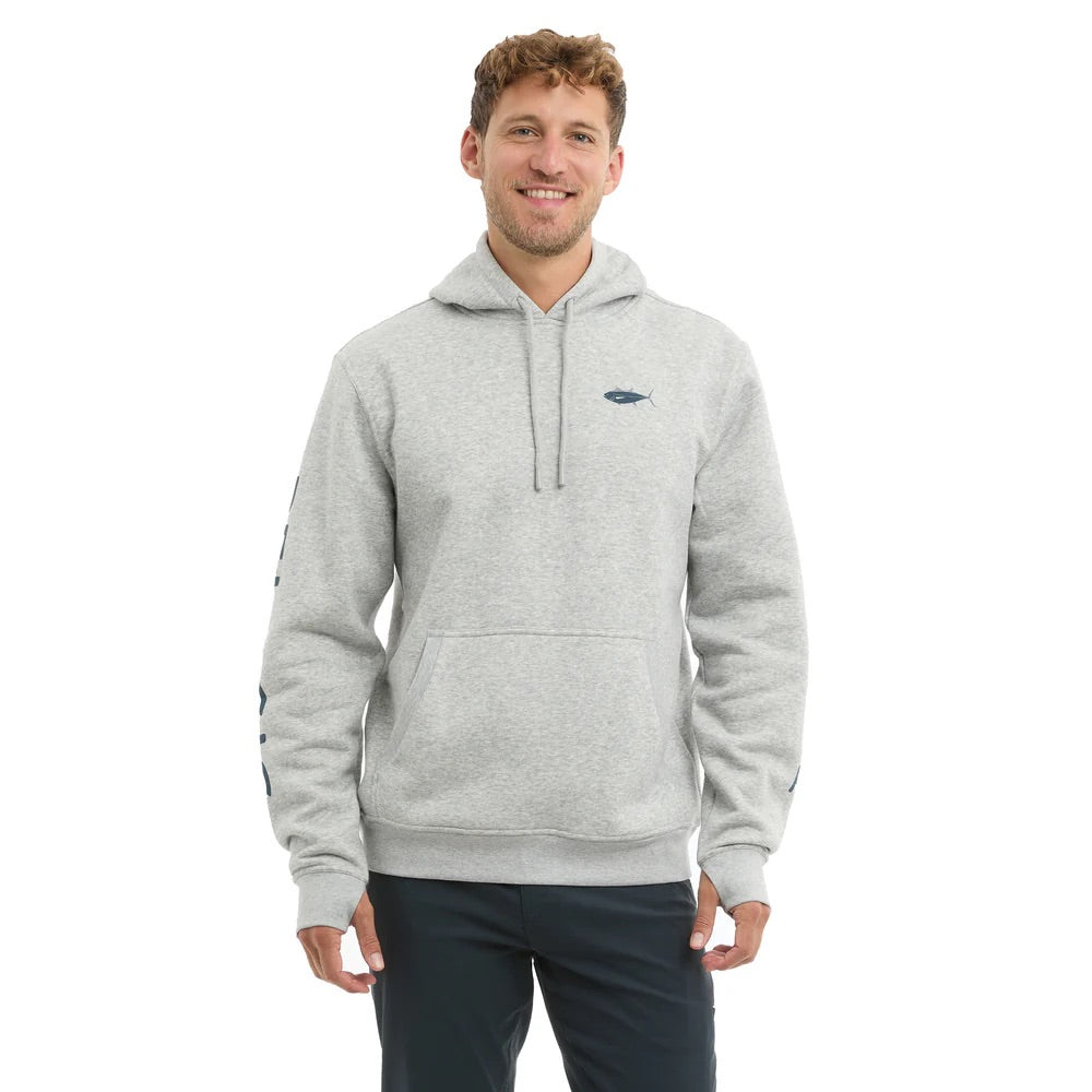 pelagic-osborn-tuna-club-pullover-fleece-hoodie-heather-grey-model-front