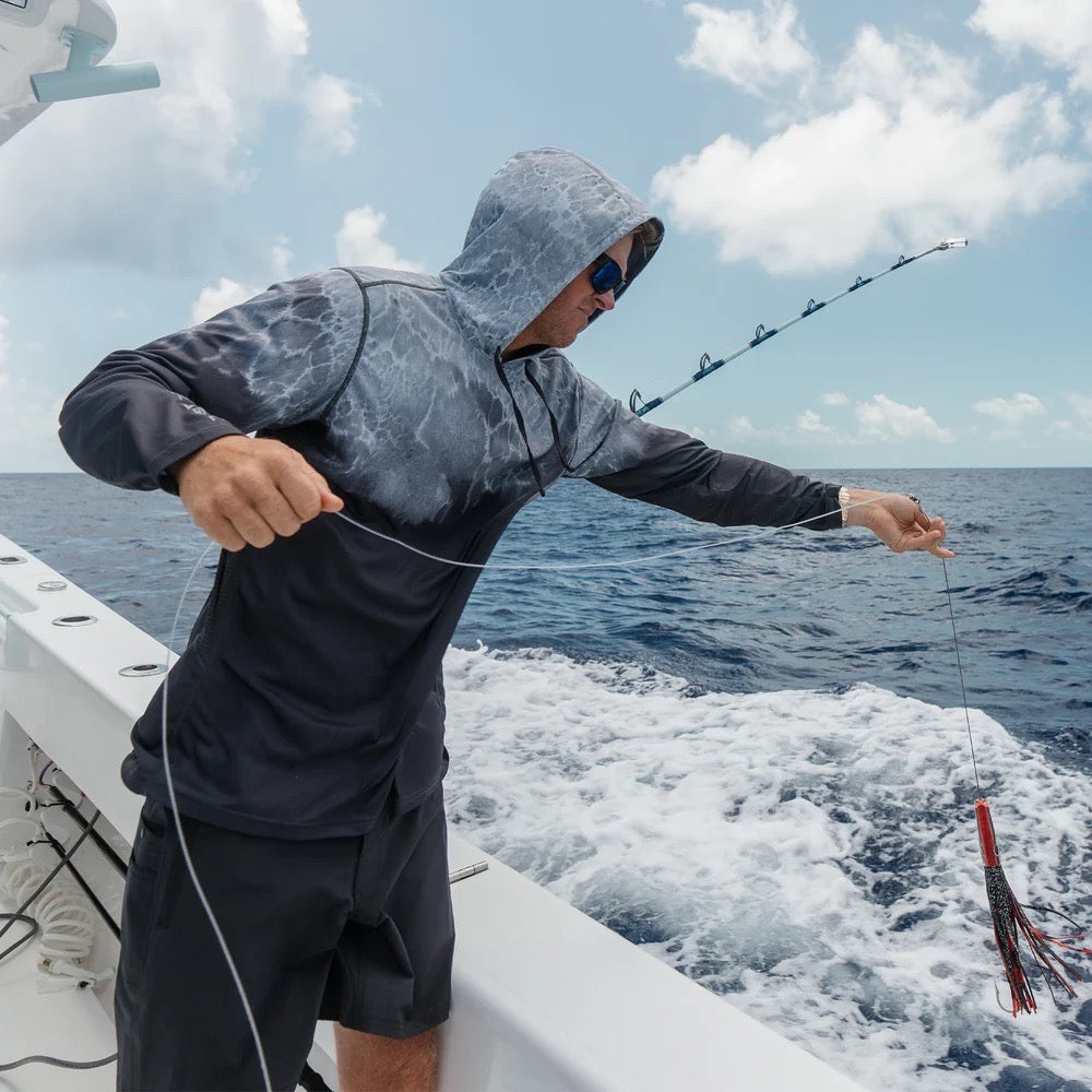 pelagic-vaportek-prop-wash-performance-hooded-fishing-shirt-graphite-front-lifestyle-boat