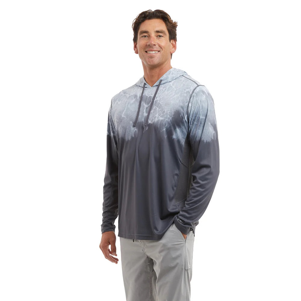 pelagic-vaportek-prop-wash-performance-hooded-fishing-shirt-graphite-front-model-front-side