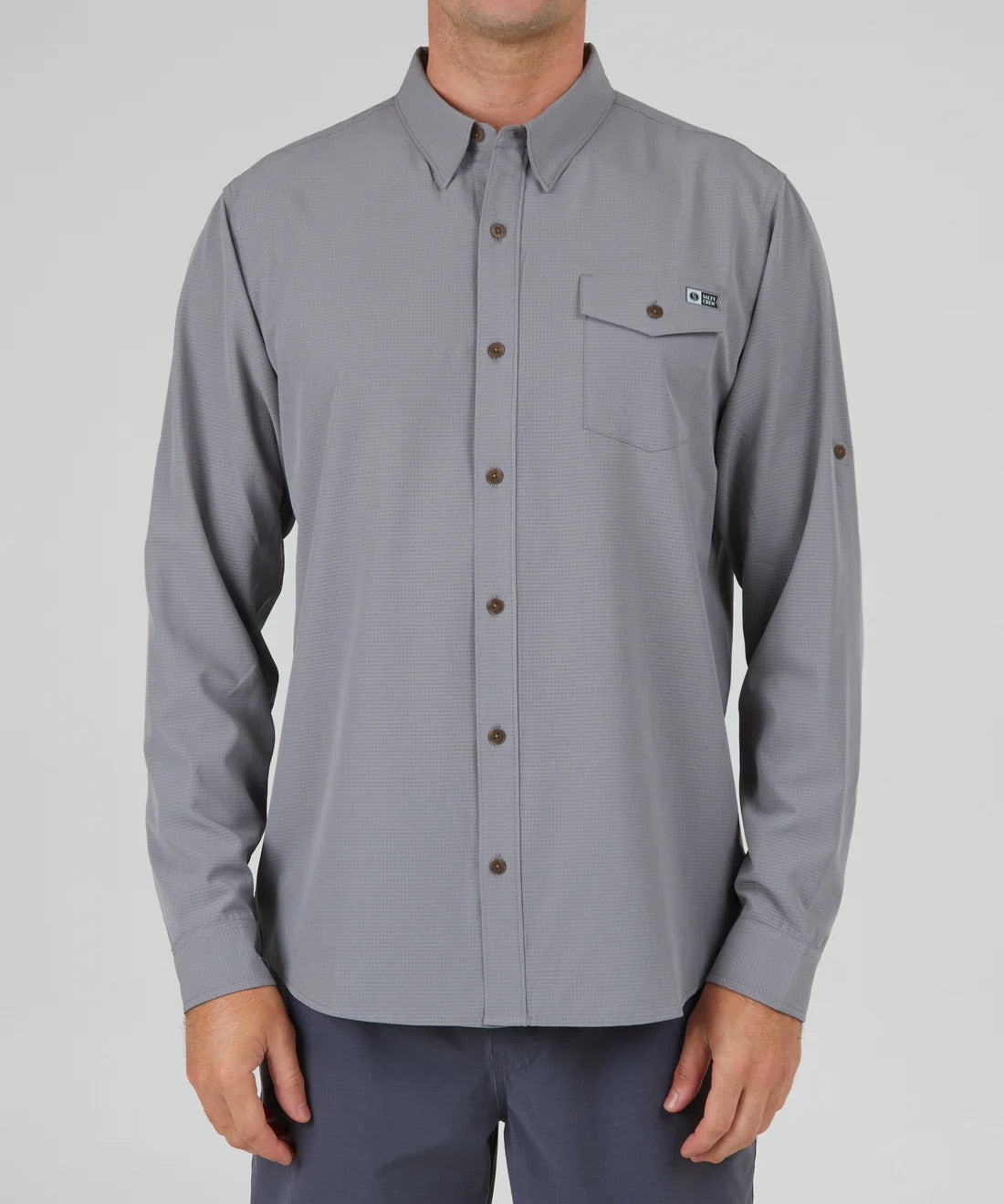 Salty Crew - Skipper Perforated Long Sleeve Tech Woven Shirt
