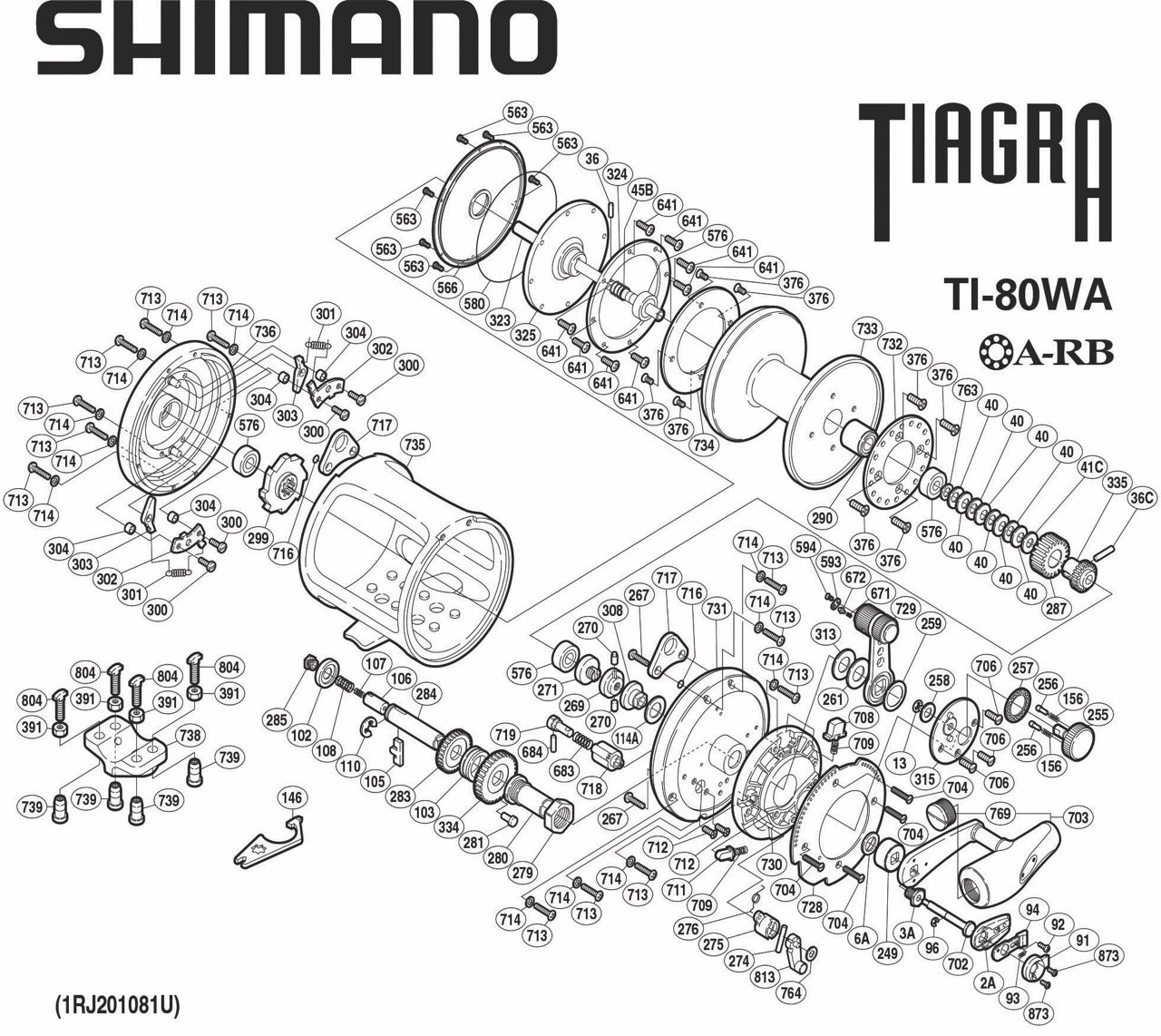 Shimano - Tiagra 80WA Replacement Backing Hardware