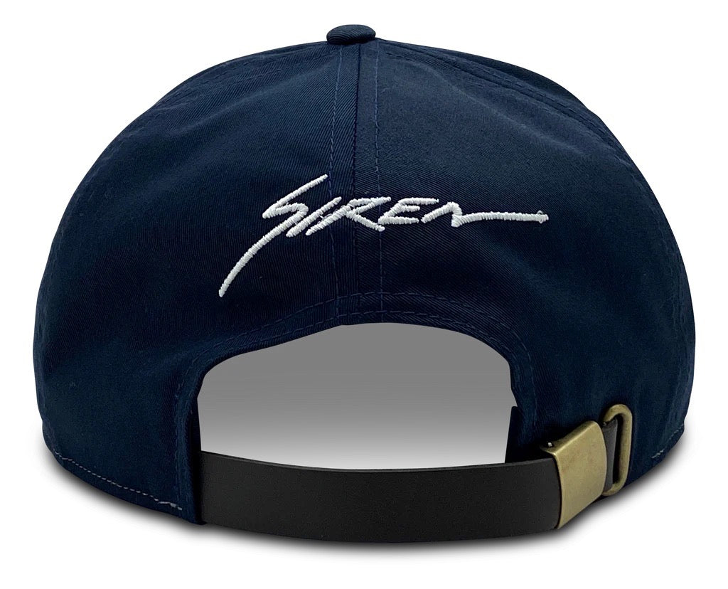 Siren Lures - 7 Panel Flatbill Strapback - Seagull and Navy
