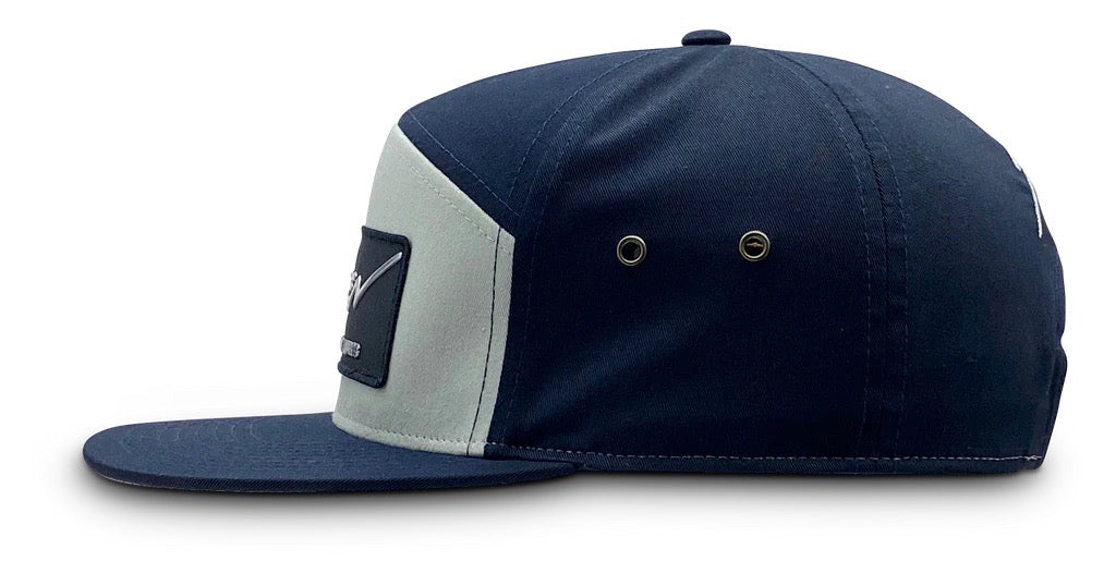Siren Lures - 7 Panel Flatbill Strapback - Seagull and Navy