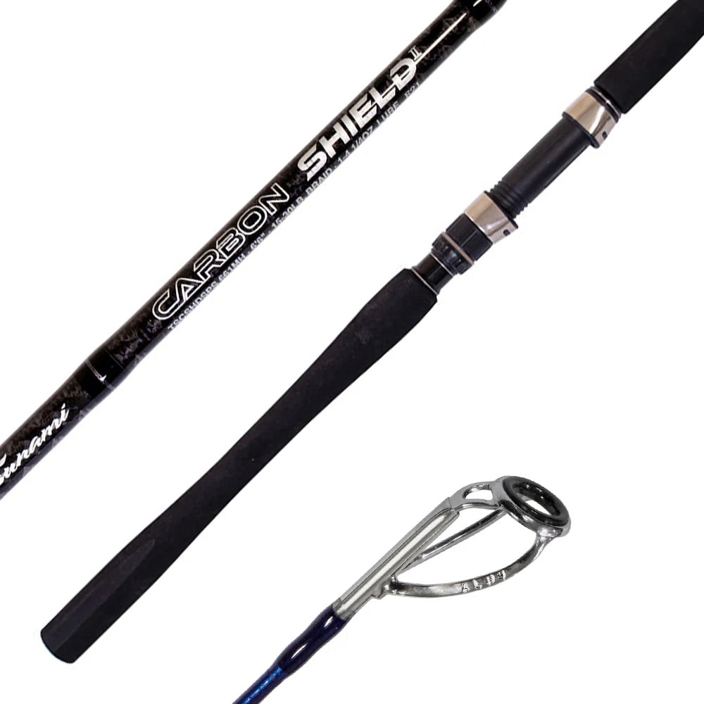 tsunami blackfish rod Carbon Shield II Blue Water Spinning Tsunami Trophy Series Slow Pitch