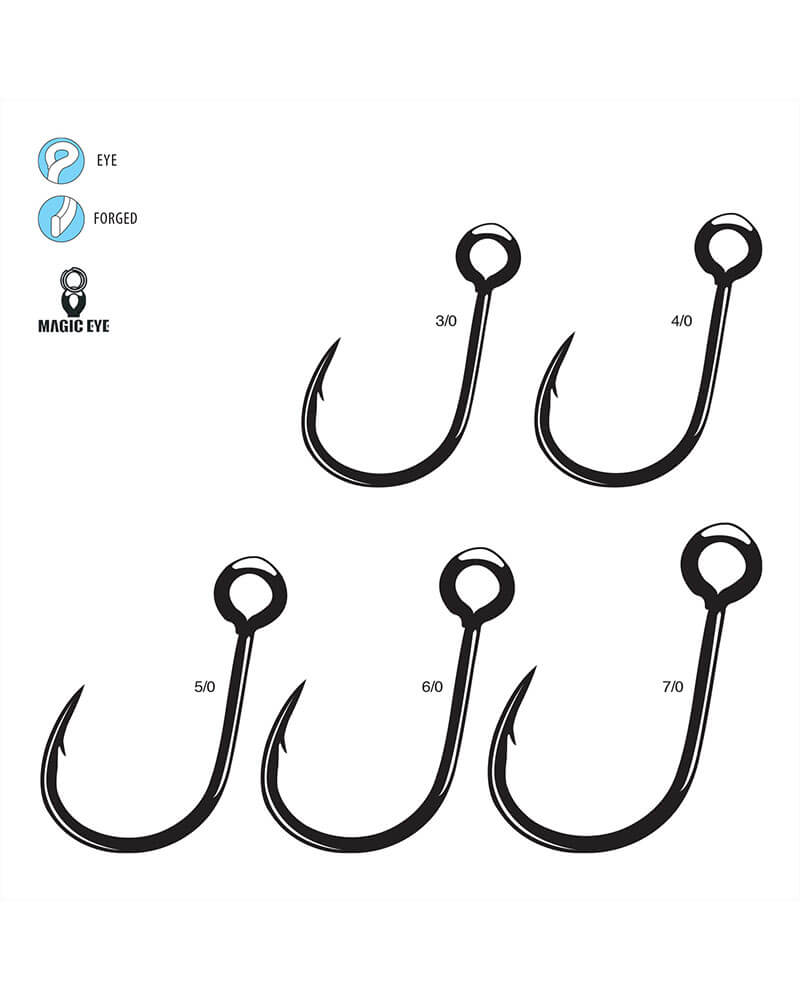 Gamakatsu - 3x Strong Magic Eye Tuna Plug Hooks (3655)