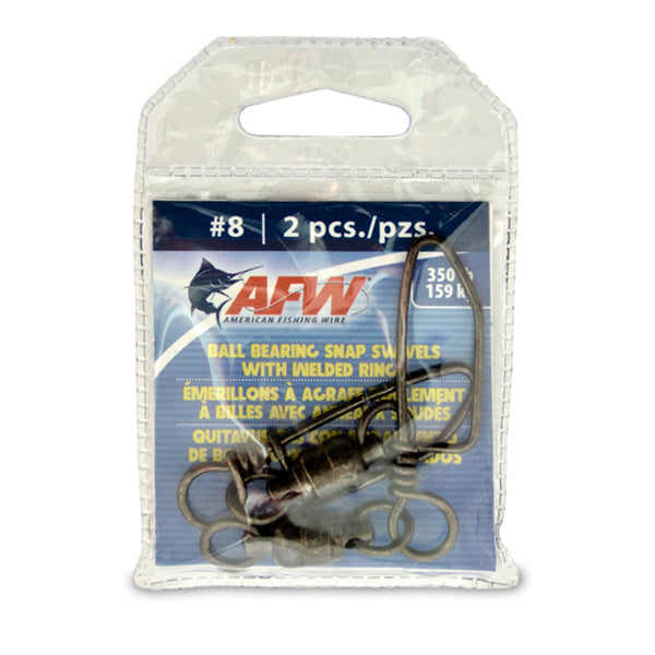 AFW - Solid Brass Ball Bearing Snap Swivels with Double Welded Rings