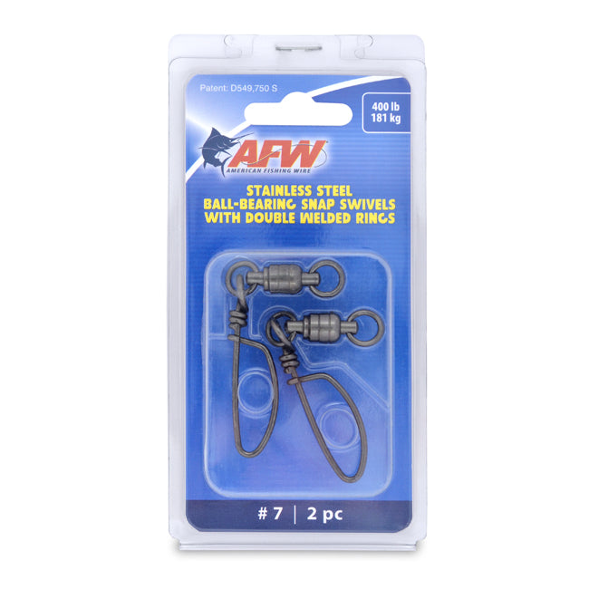 AFW - Stainless Steel Ball Bearing Snap Swivels with Double Welded Rings