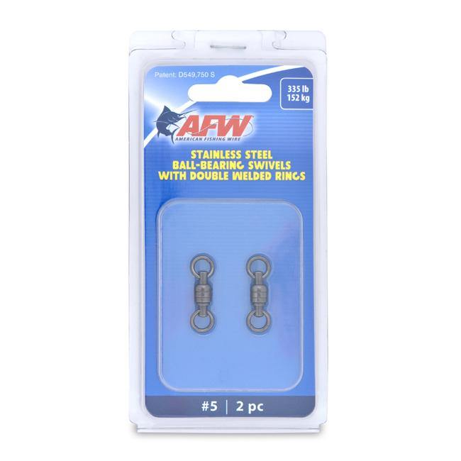 AFW Stainless Steel Ball-Bearing Swivels with Double Welded Rings - Fish & Tackle