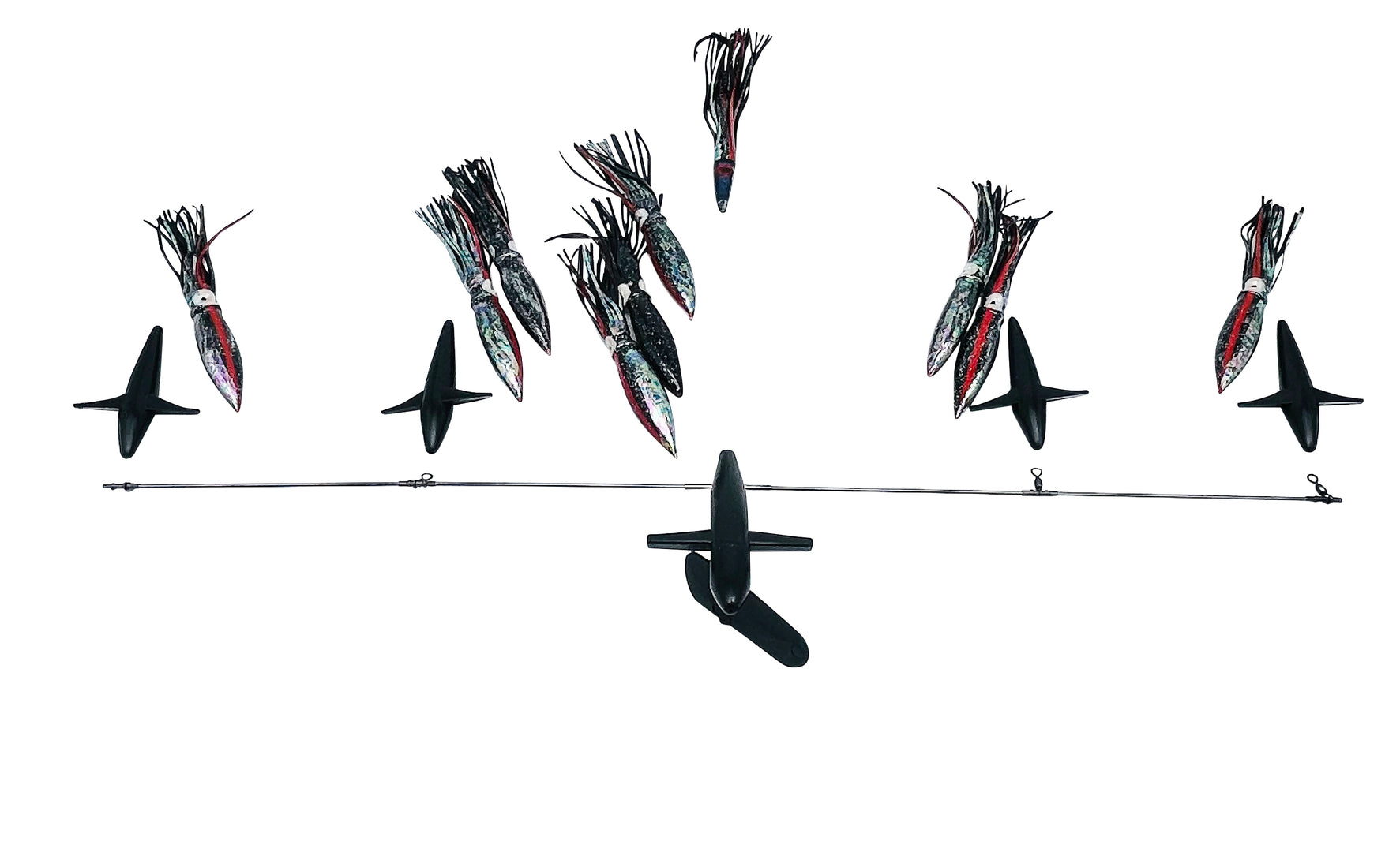 ChatterLures - 36in Side Trackers - 9in Floating Bulb Squids