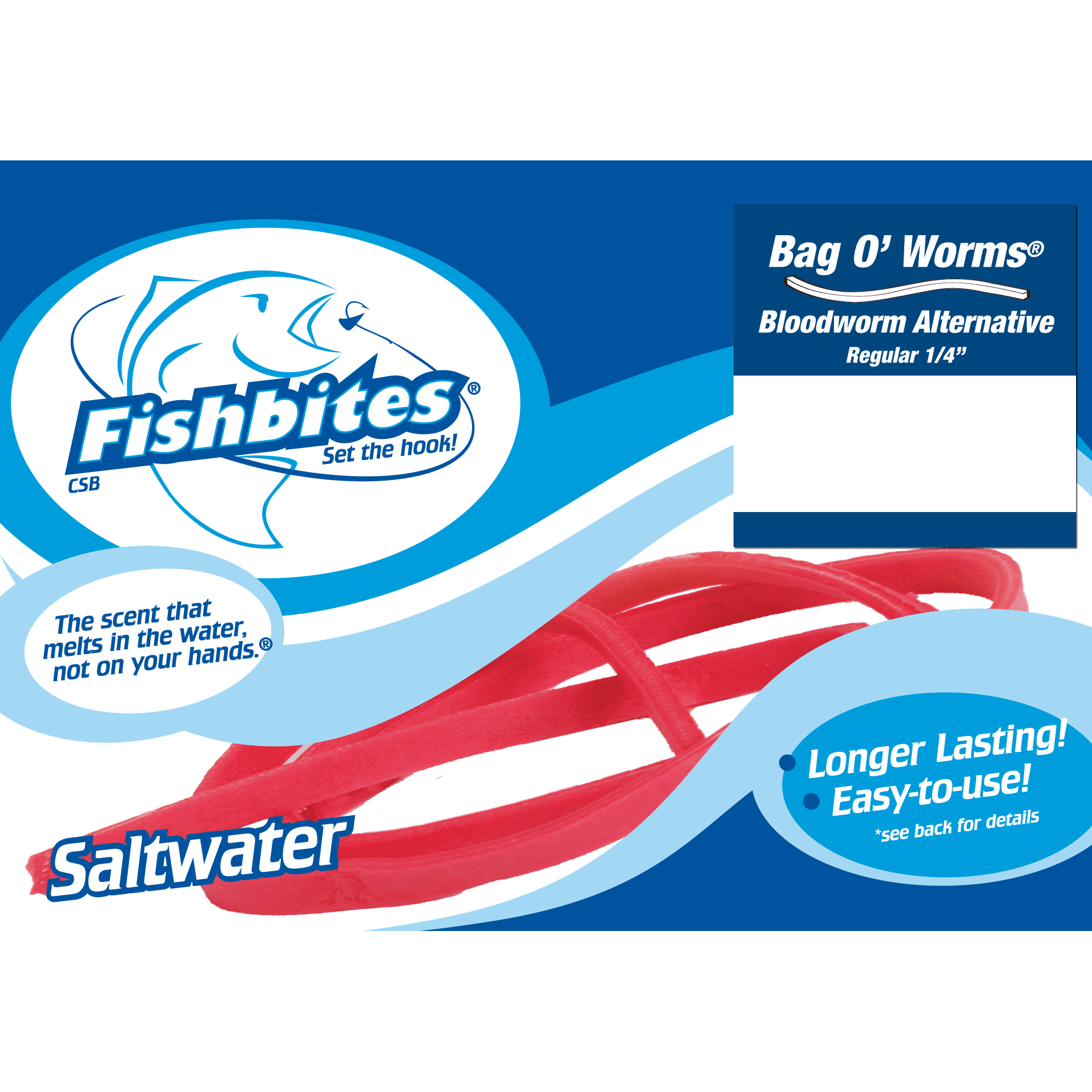 FishBites - Bag O' Worms Longer Lasting Bloodworm Alternative