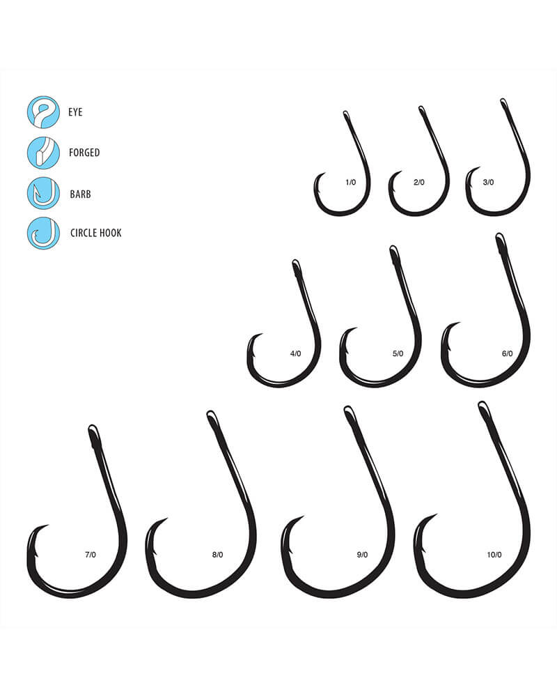 Gamakatsu - 4x Strong Inline Octopus Circle Hooks with Straight Eye (36041)