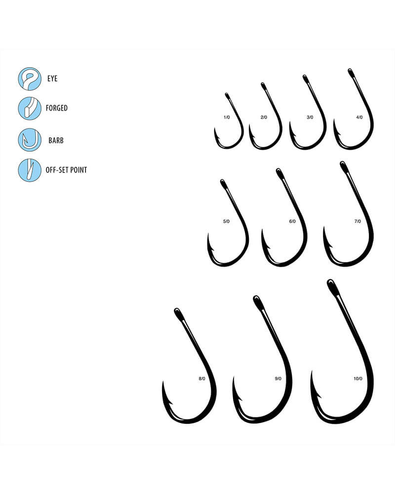 Gamakatsu - 4x Strong Octopus Straight Eye Hooks (9841)