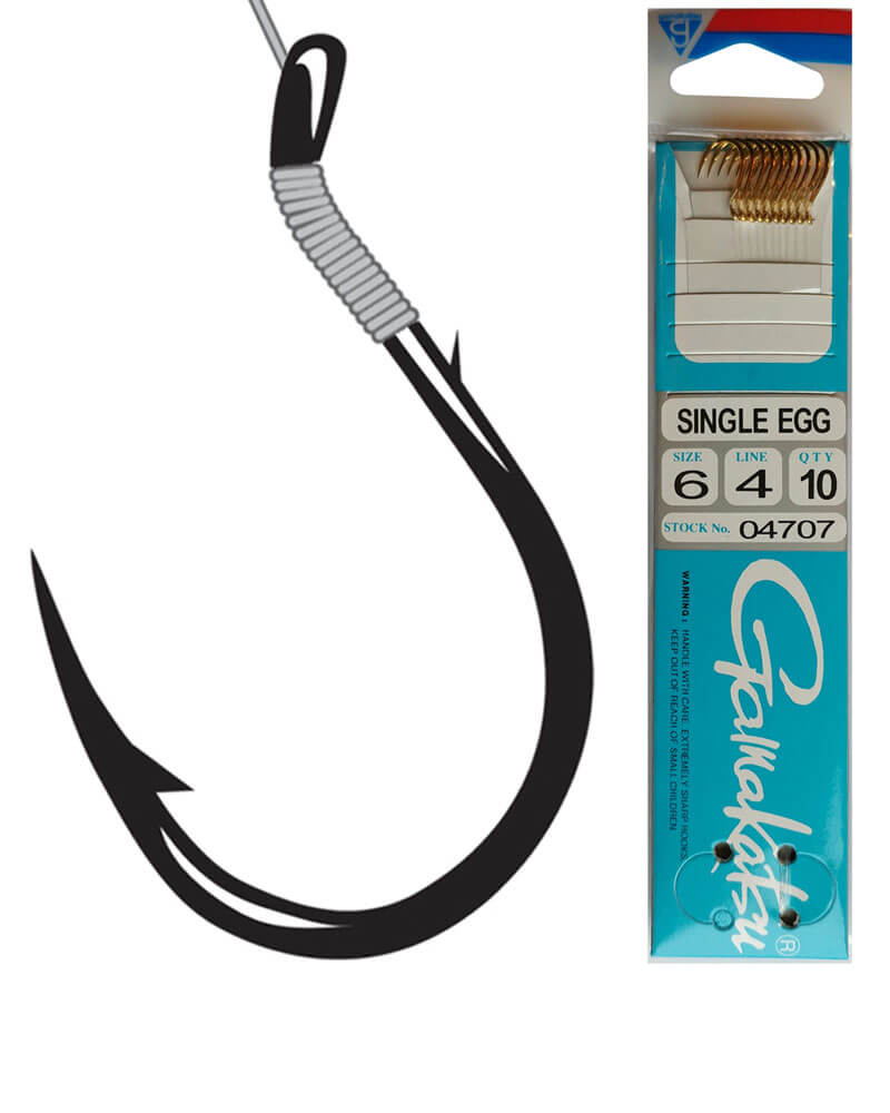 cheap snelled fishing hooks Gamakatsu Single Egg Snelled Hooks 14; Red