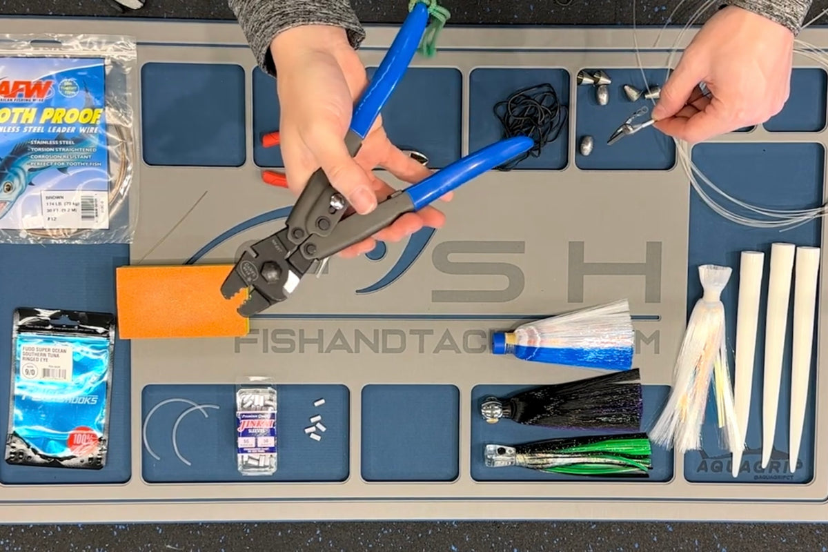 infographic how to use crimping tool for fishing big game fish