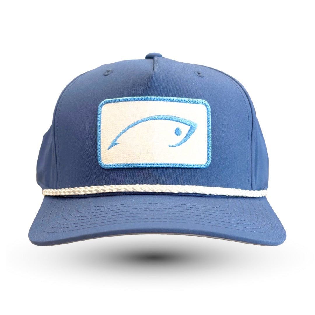 FISH Icon Rope Hat Blue White