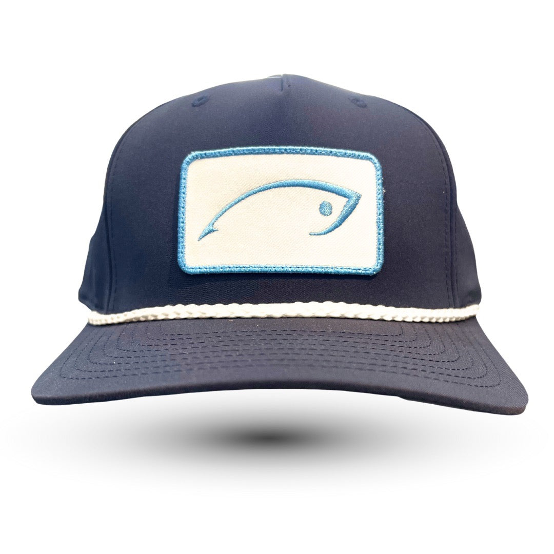 FISH Icon Rope Hat Navy White