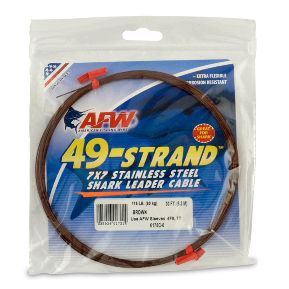 afw-49-strand-7x7-stainless-steel-fishing-leader-cable-camo-175lb-30ft