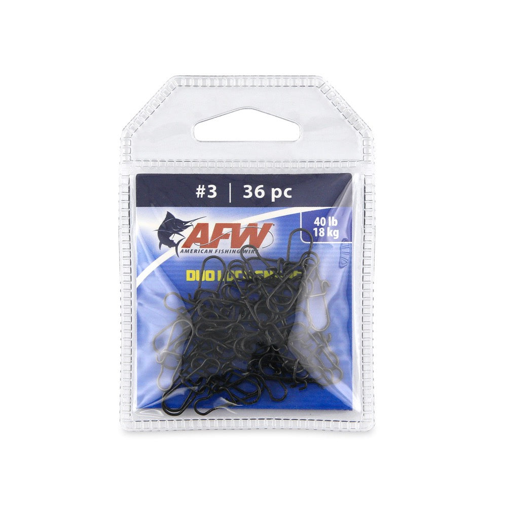 Package of fishing hooks with AFW branding on a white background