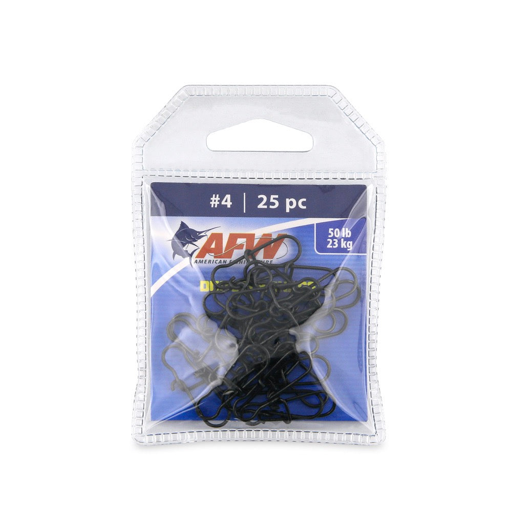 Package of American Fishing Wire (AFW) fishing hooks with clear plastic cover on a white background