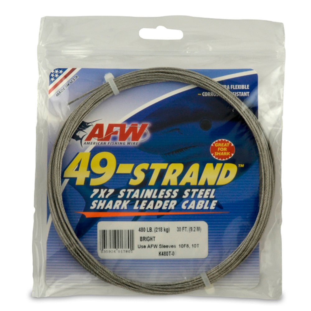 AFW - 49-Strand Stainless Steel 7x7 Leader Cable