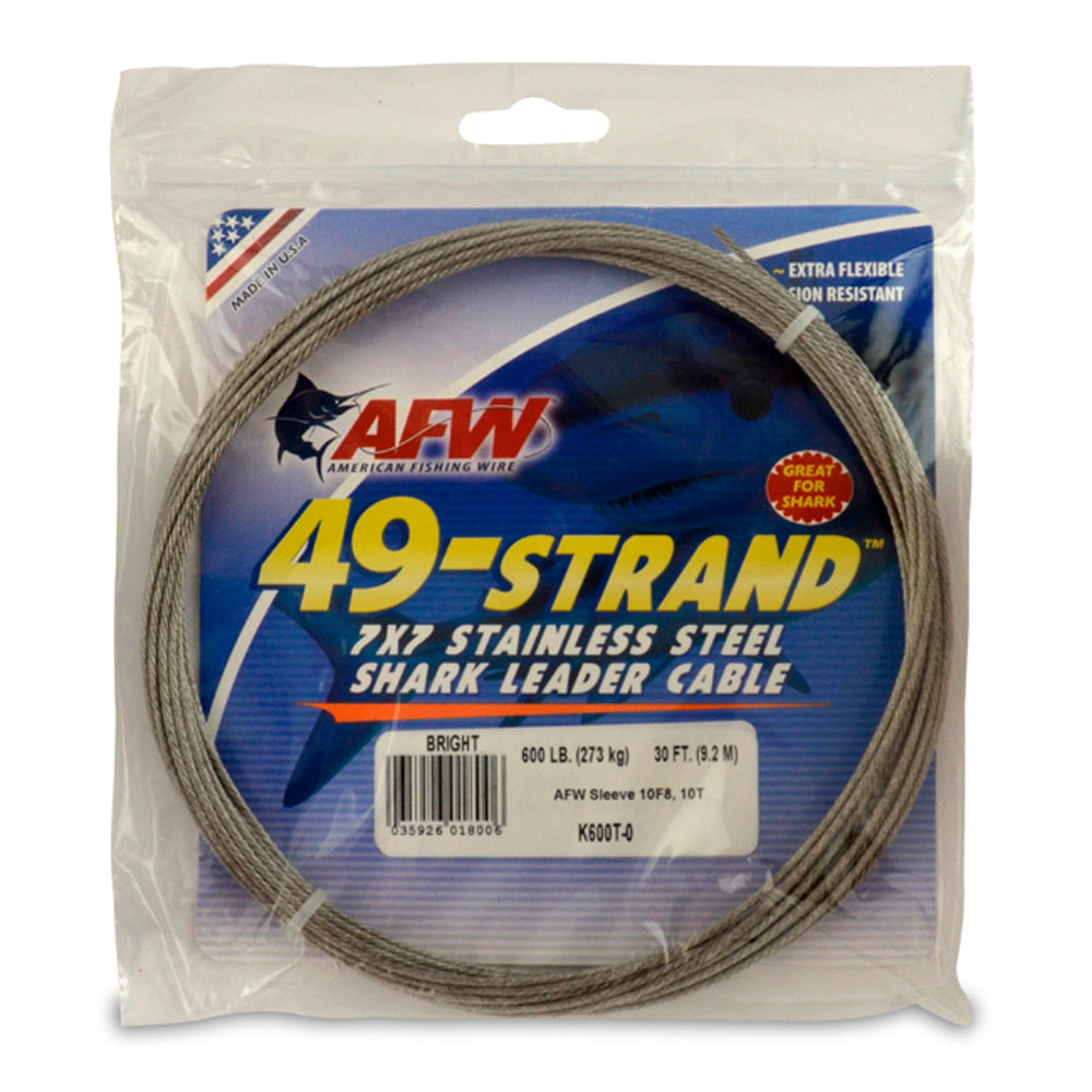 AFW - 49-Strand Stainless Steel 7x7 Leader Cable