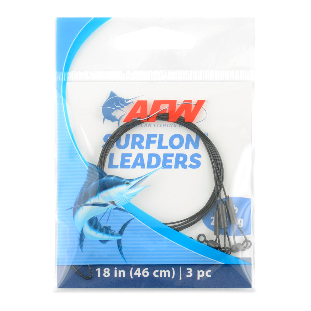afw-surflon-premium-wire-fishing-leaders-60lb-18in-3-pack
