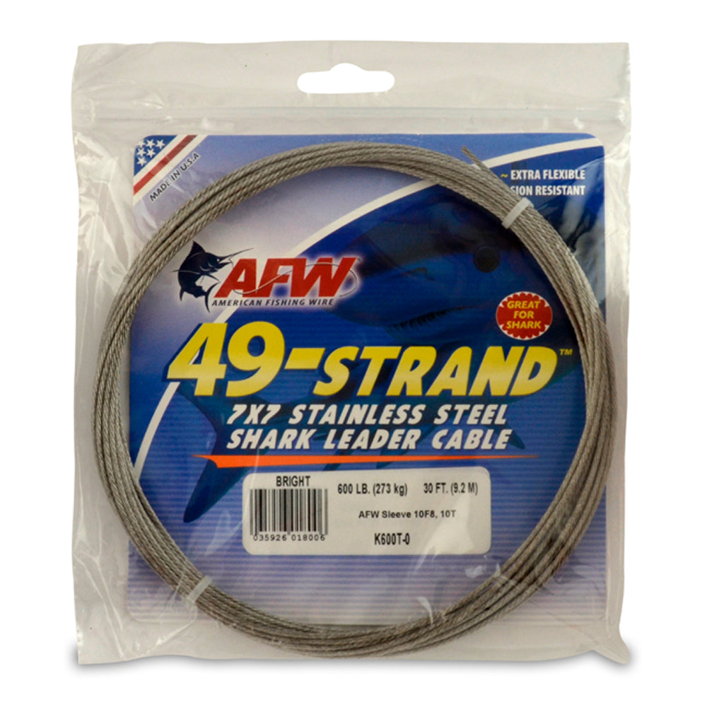 AFW Tooth Proof Stainless Steel Leader Wire 9.2M - Brown