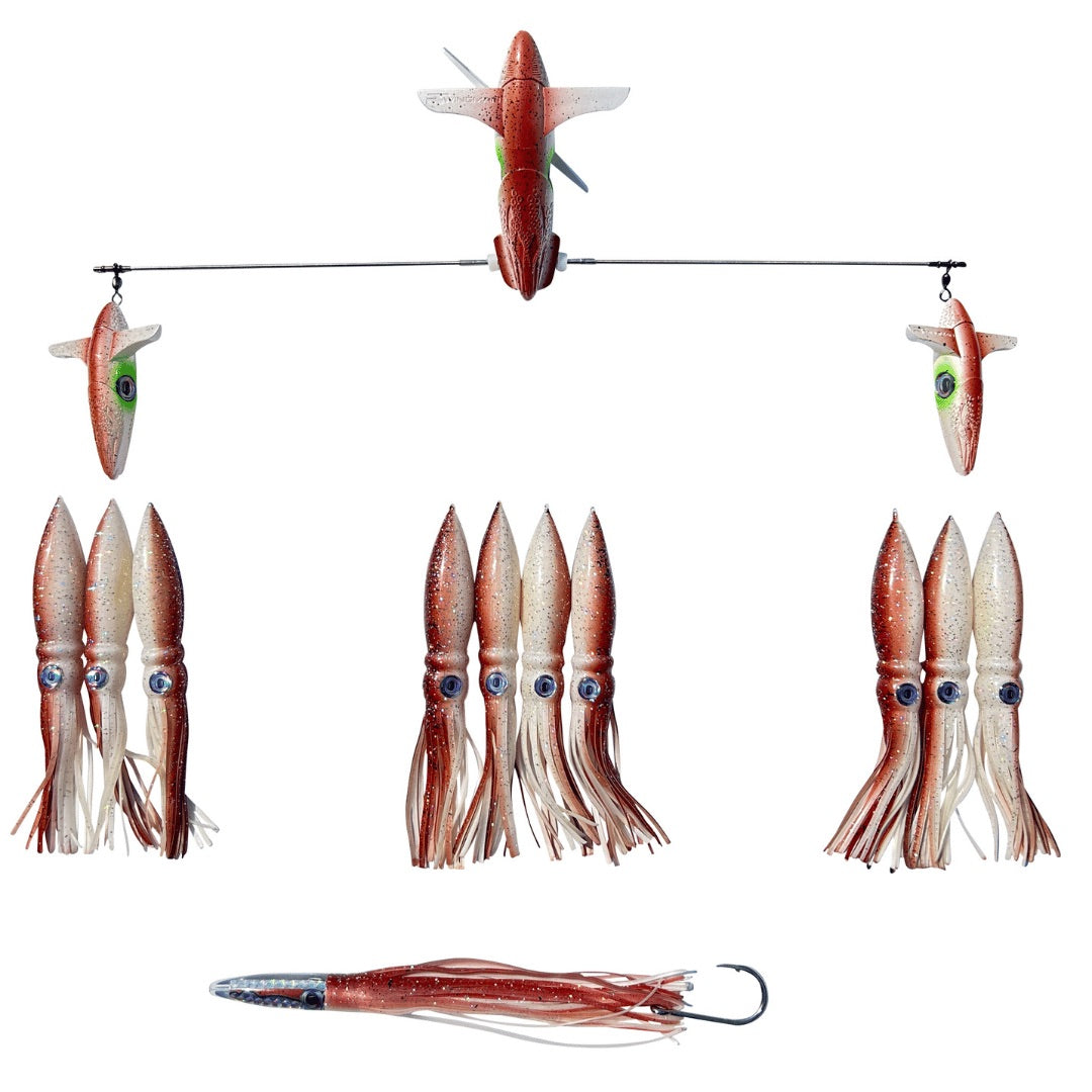 chatterlures-24in-wingman-side-tracker-spreader-bar-9in-squid-calamari
