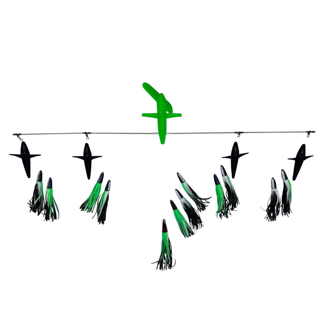 chatterlures-36in-side-tracker-bar-6in-machine-head-green-zebra