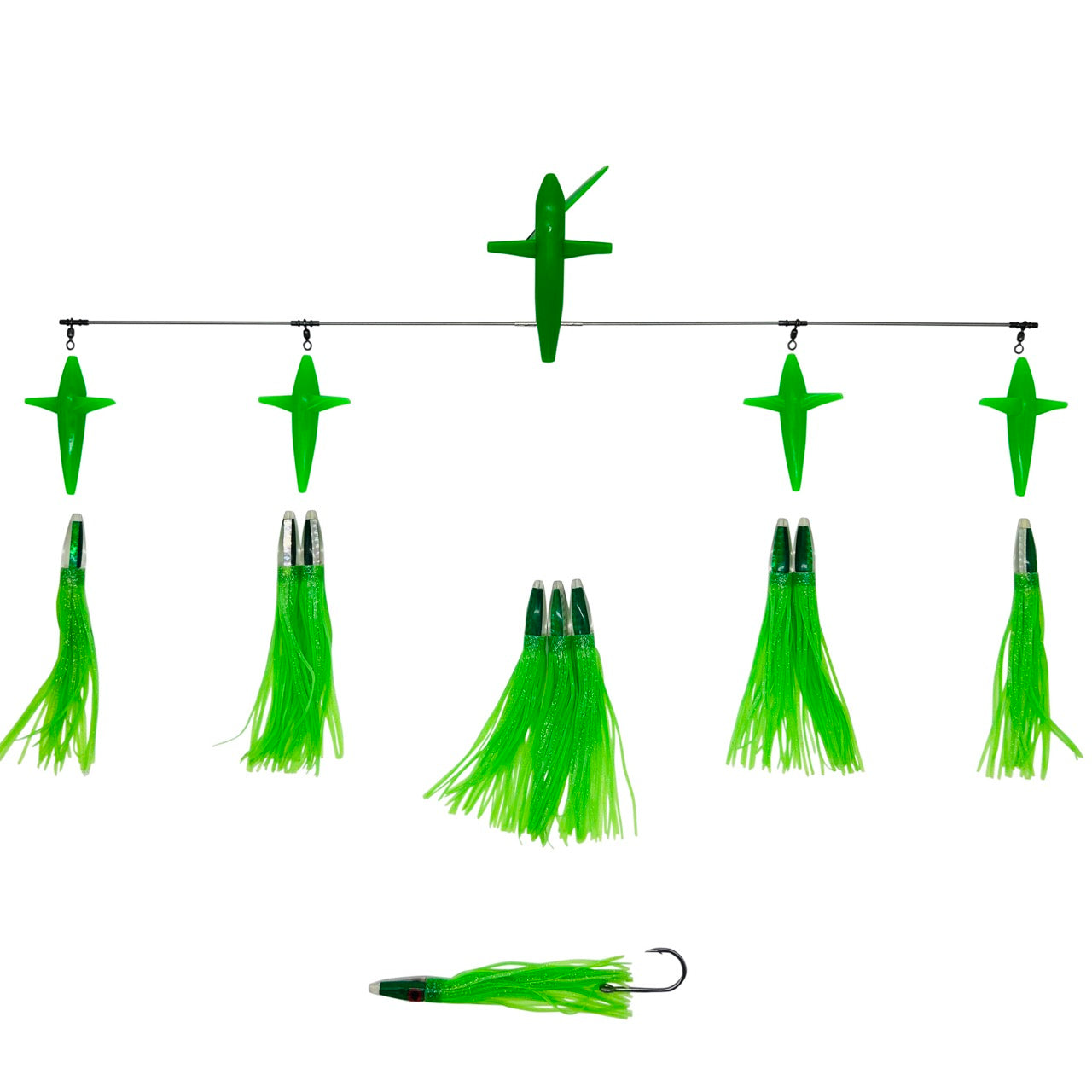 chatterlures-36in-side-tracker-bar-9in-machine-head-lures-green